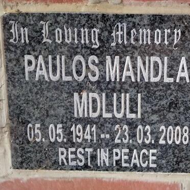 MDLULI Paulos Mandla 1941-2008