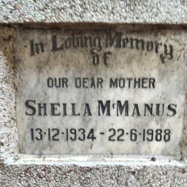 MCMANUS Sheila 1934-1988