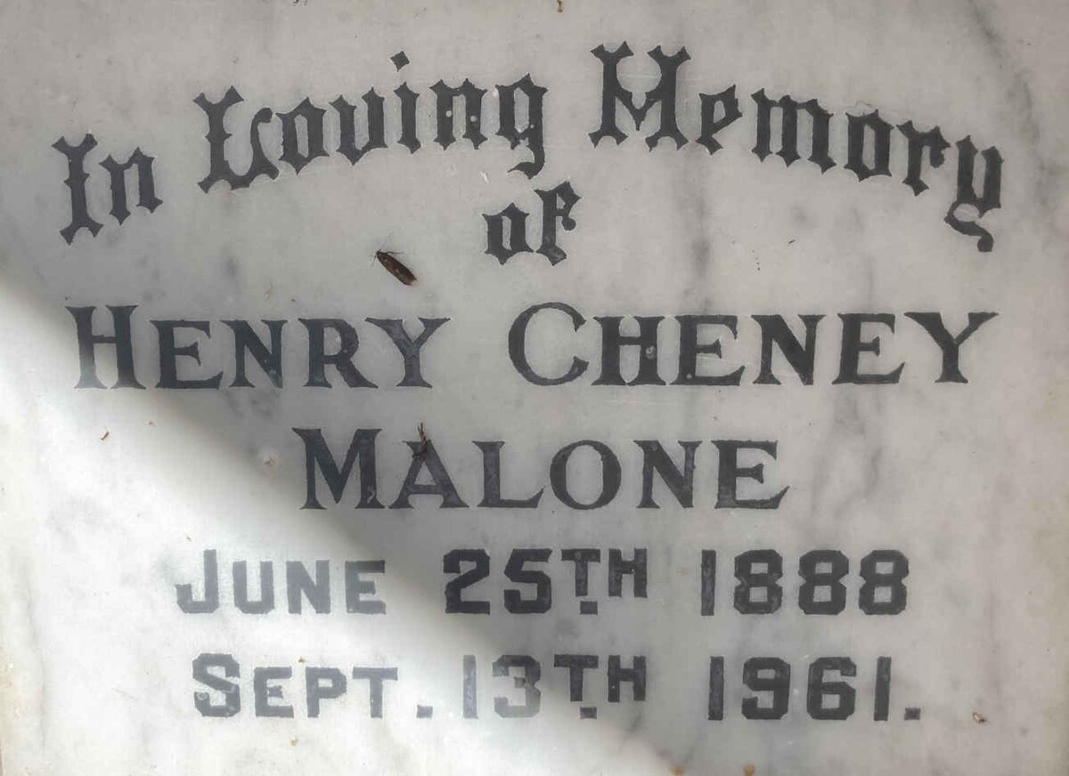 MALONE Henry Cheney 1888-1961
