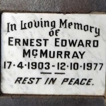 MCMURRAY Ernest Edward 1903-1977