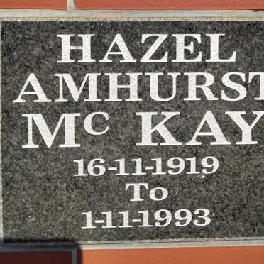 MCKAY Hazel Amhurst 1919-1993