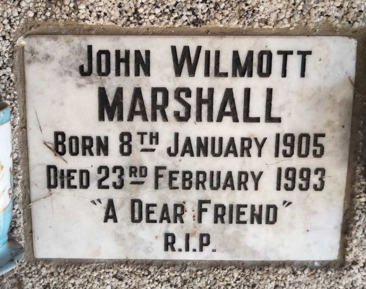 MARSHALL John Wilmott 1905-1993