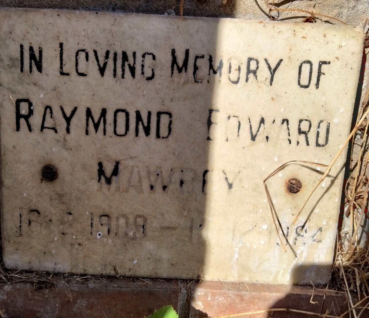 MAWBEY Raymond Edward 1909-1984