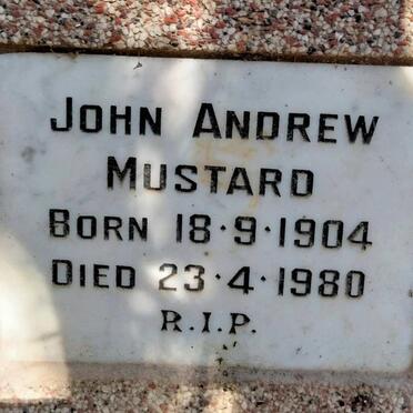 MUSTARD John Andrew 1904-1980