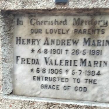 MARINUS Henry Andrew 1901-1981 & Freda Valerie 1905-1984