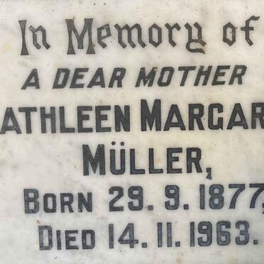 MULLER Kathleen Margaret 1877-1963
