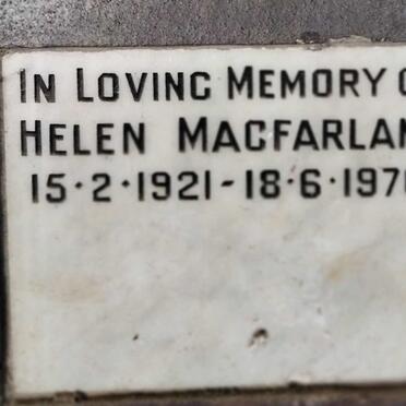 MACFARLANE Helen 1921-1976