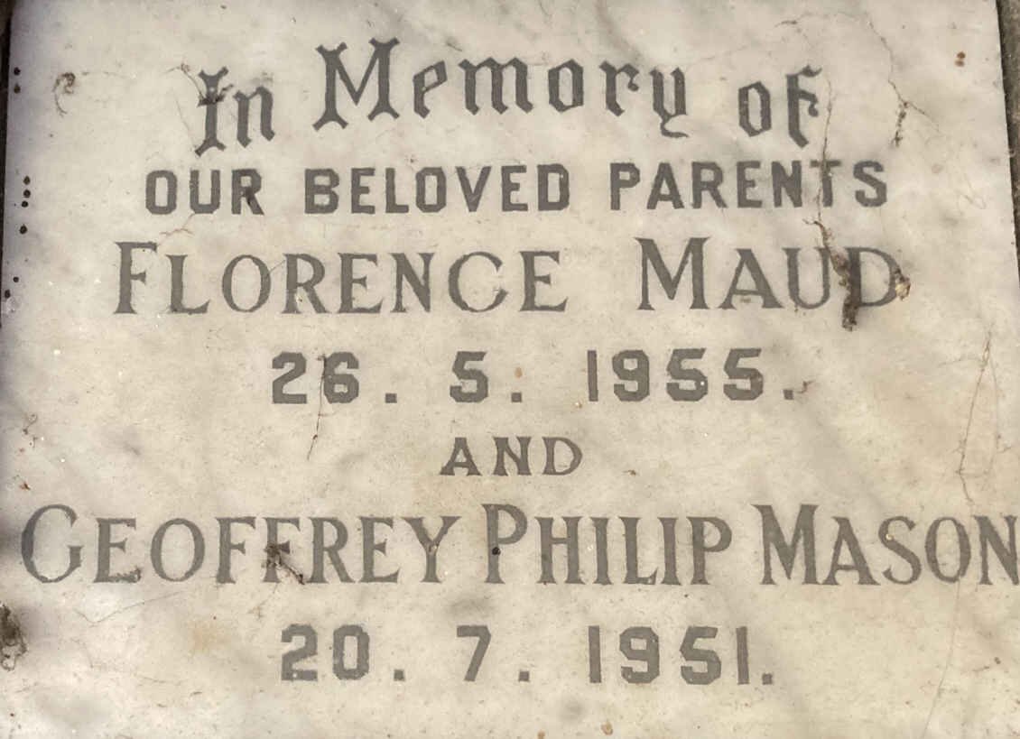 MASON Geoffrey Philip -1951 & Florence Maud -1955