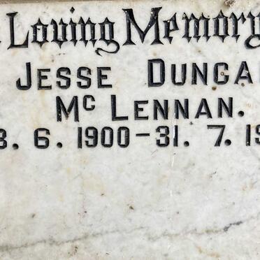 McLENNAN Jesse Duncan 1900-1975