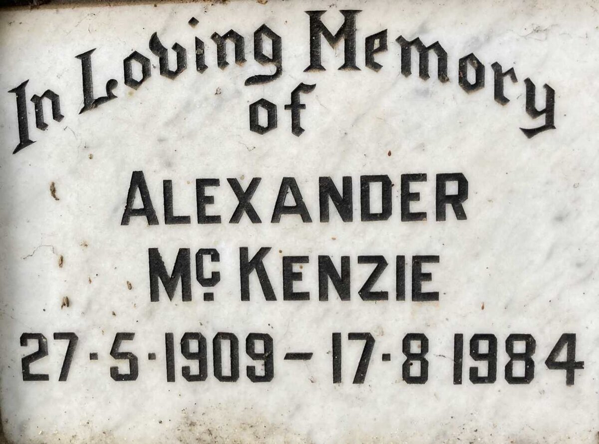 MCKENZIE Alexander 1909-1984