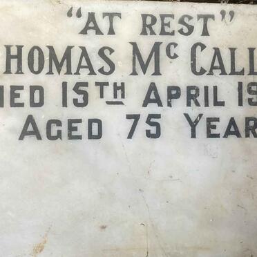 MCCALLUM Thomas -1964