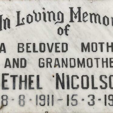 NICOLSON Ethel 1911-1985