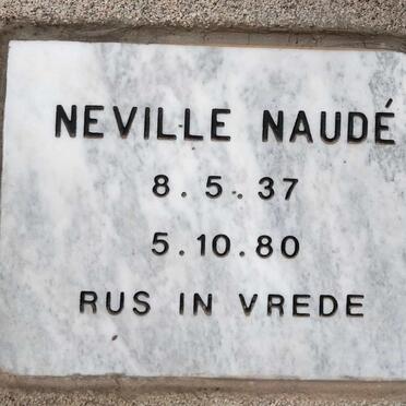 NAUDE Neville 1937-1980