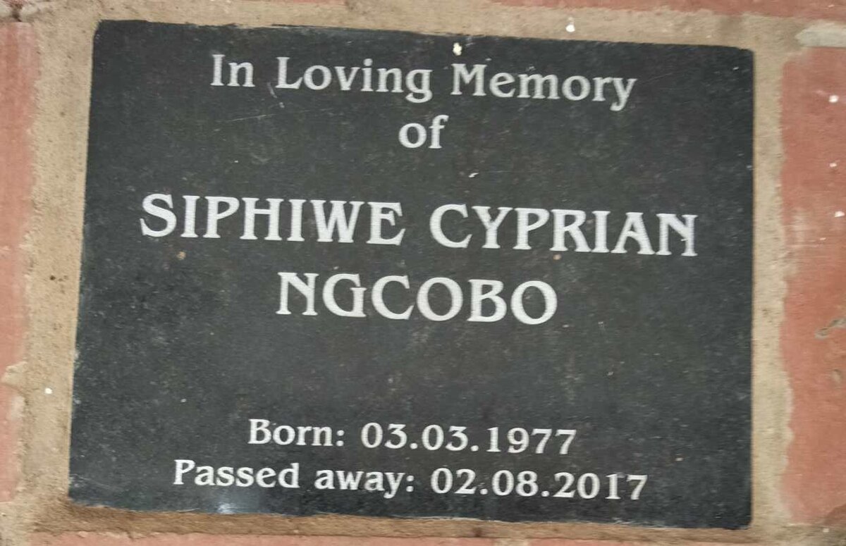 NGCOBO Siphiwe Cyprian 1977-2017