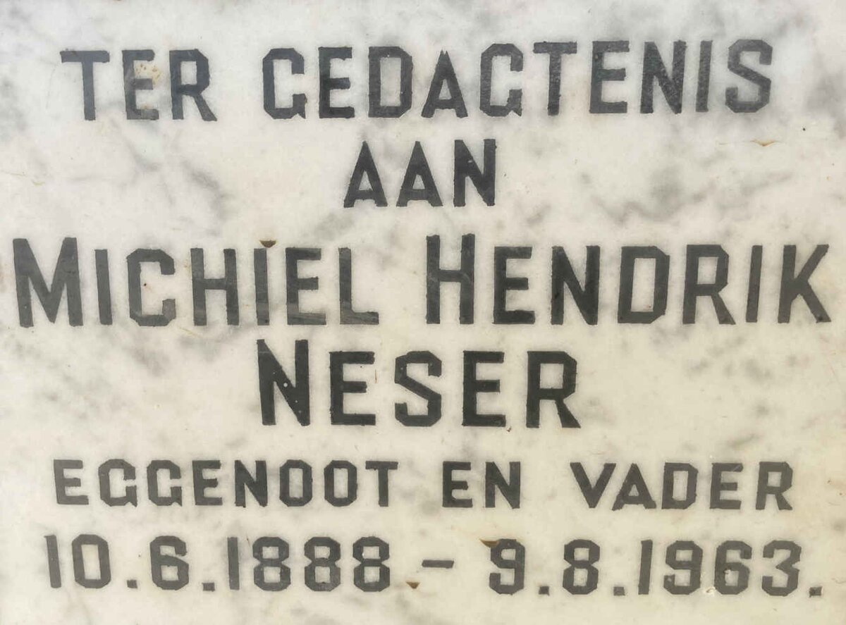 NESER Michiel Hendrik 1888-1963