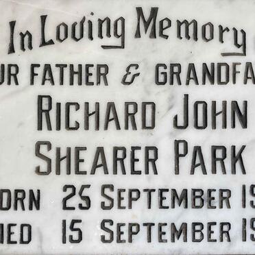 PARK Richard John Shearer 1904-1994