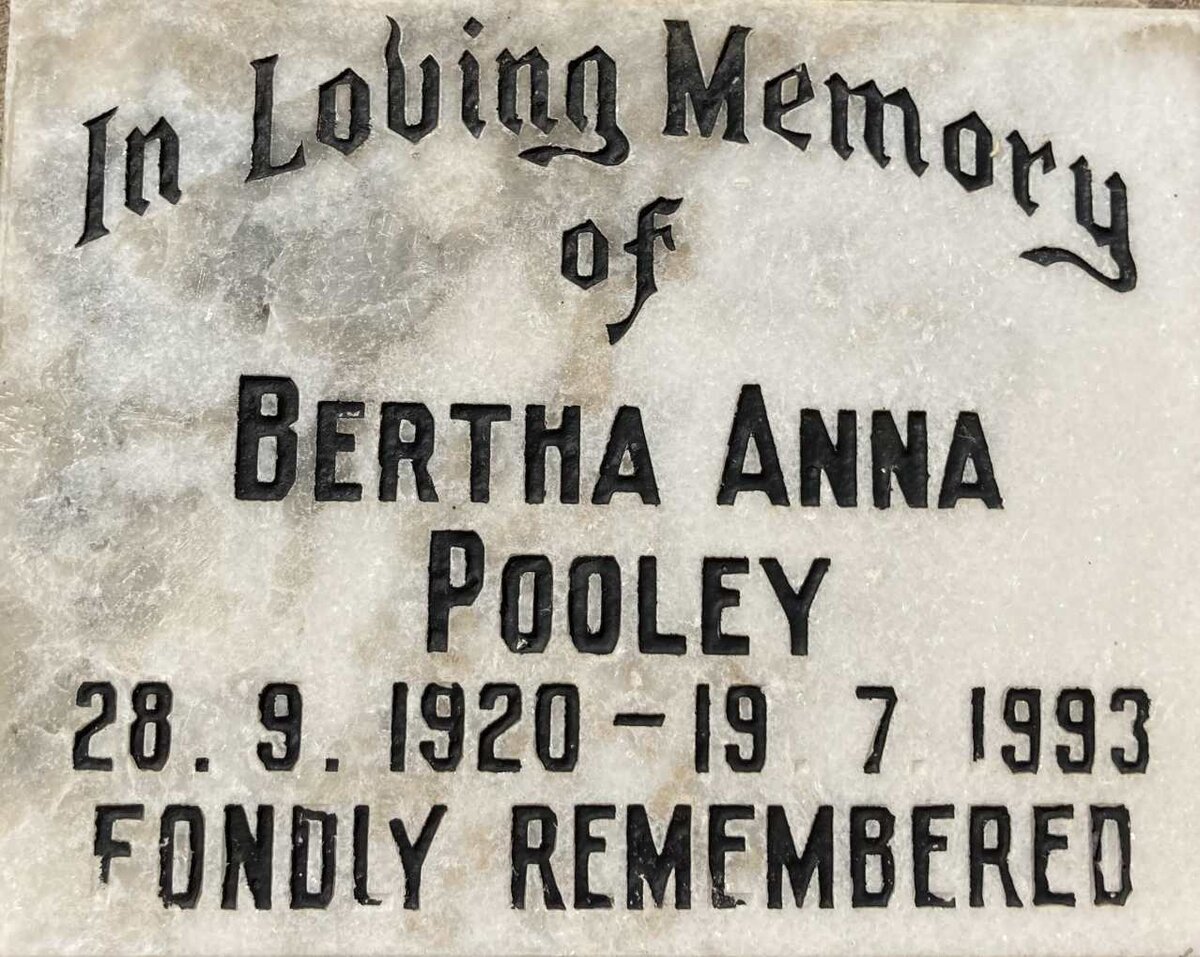 POOLEY Bertha Anna 1920-1993