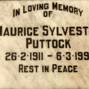 PUTTOCK Maurice Sylvester 1911-1991