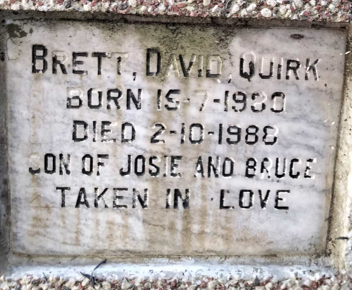 QUIRK Brett David 1980-1988