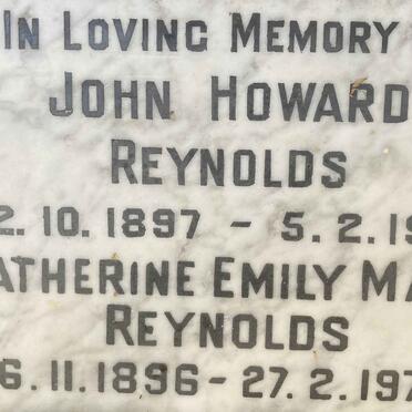 REYNOLDS John Howard 1897-1964 & Catherine Emily Maud 1896-1975