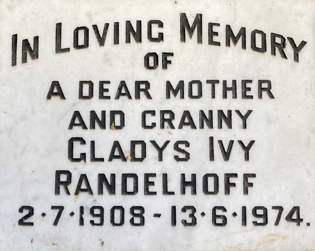 RANDELHOFF Gladys Ivy 1908-1974