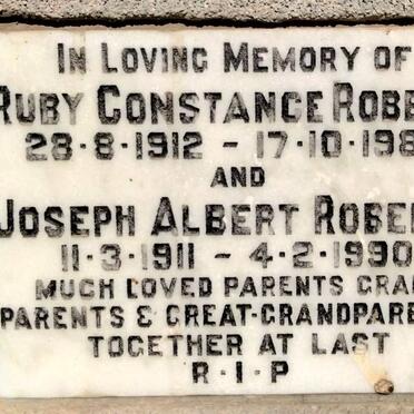 ROBERTS Joseph Albert 1911-1990 & Ruby Constance 1912-1986