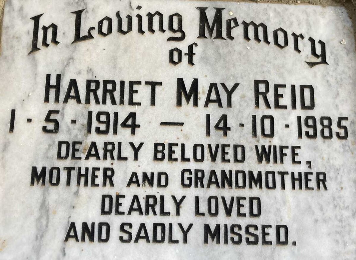 REID Harriet May 1914-1985