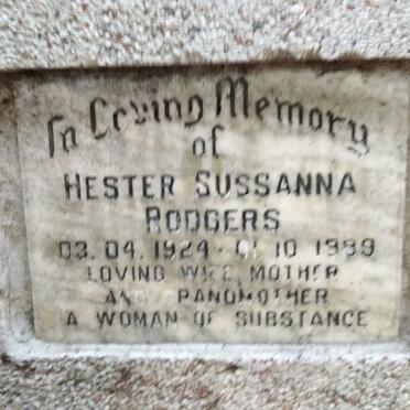 RODGERS Hester Sussanna 1924-1999