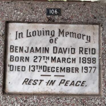 REID Benjamin David 1898-1977