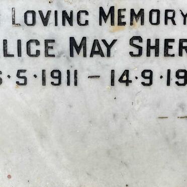 SHERRY Alice May 1911-1975
