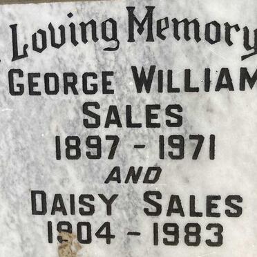 SALES George William 1897-1971 & Daisy 1904-1983