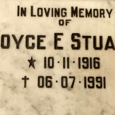 STUART Joyce E. 1916-1991