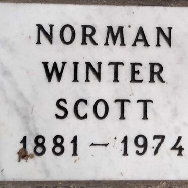 SCOTT Norman Winter 1881-1974
