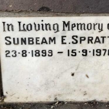 SPRATT Sunbeam E. 1899-1976