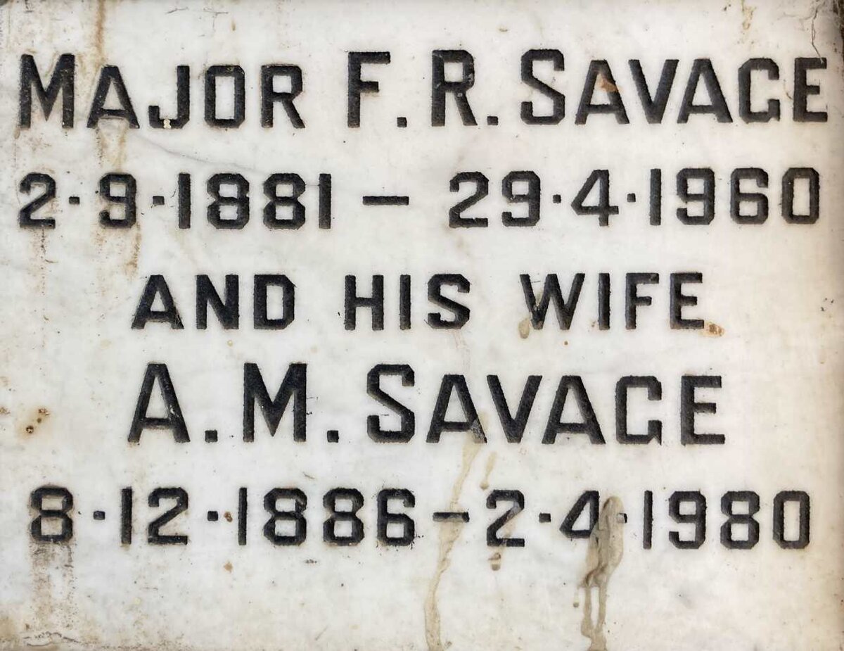 SAVAGE F.R. 1881-1960 & A.M. 1886-1980