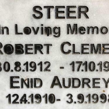 STEER Robert Clement 1912-1960 & Enid Audrey 1910-1998