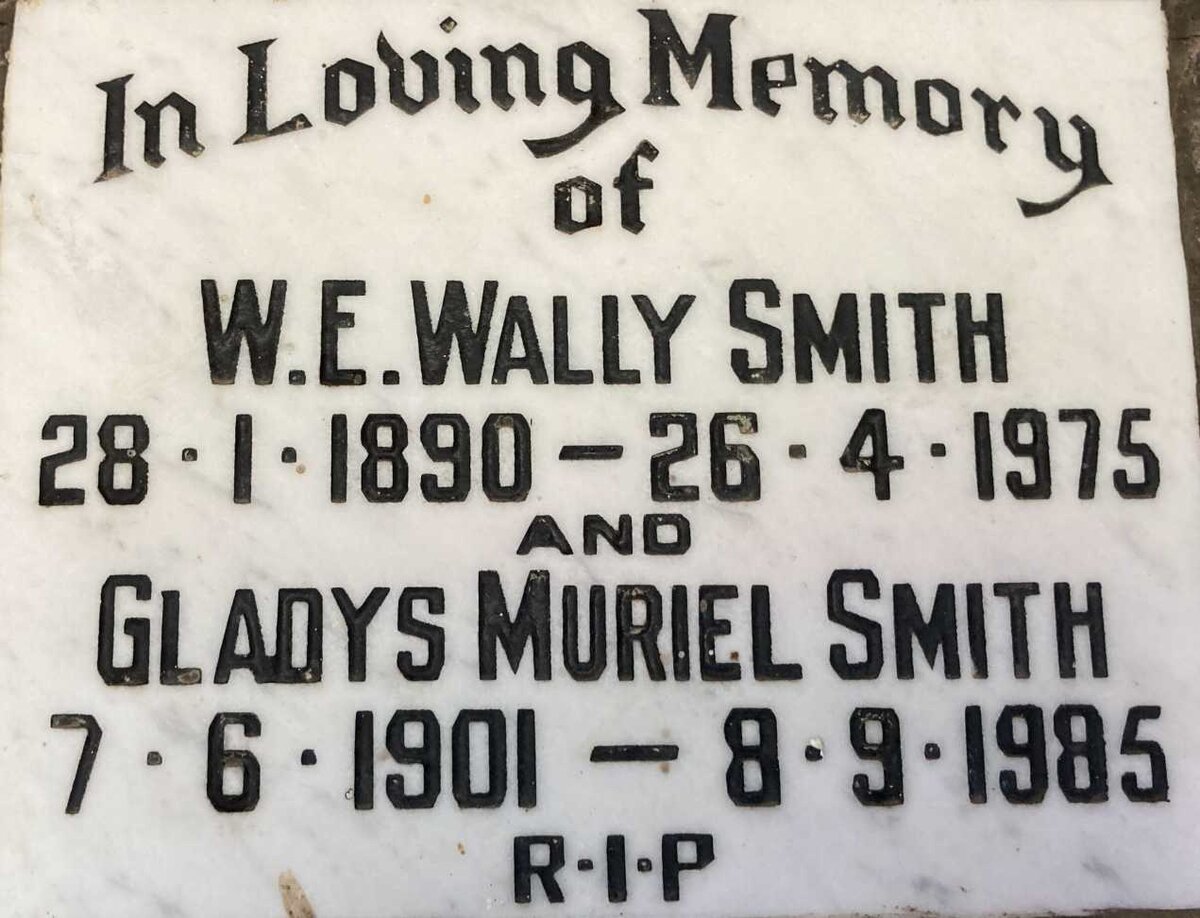 SMITH W.E. 1890-1975 & Gladys Muriel 1901-1985