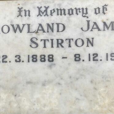 STIRTON Rowland James 1888-1960