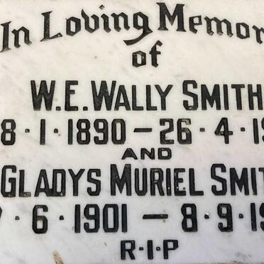 SMITH W.E. 1890-1975 & Gladys Muriel 1901-1985