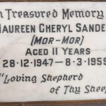 SANDERS Maureen Cheryl 1947-1959
