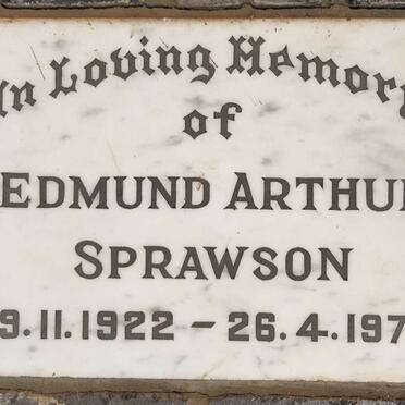SPRAWSON Edmund Arthur 1922-1970