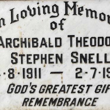SNELL Archibald Theodore Stephen 1911-1984