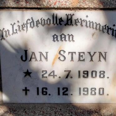 STEYN Jan 1908-1980