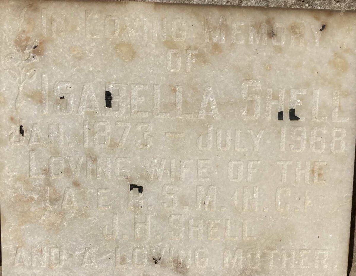 SHELL Isabella 1873-1968