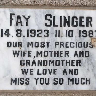 SLINGER Fay 1923-1987