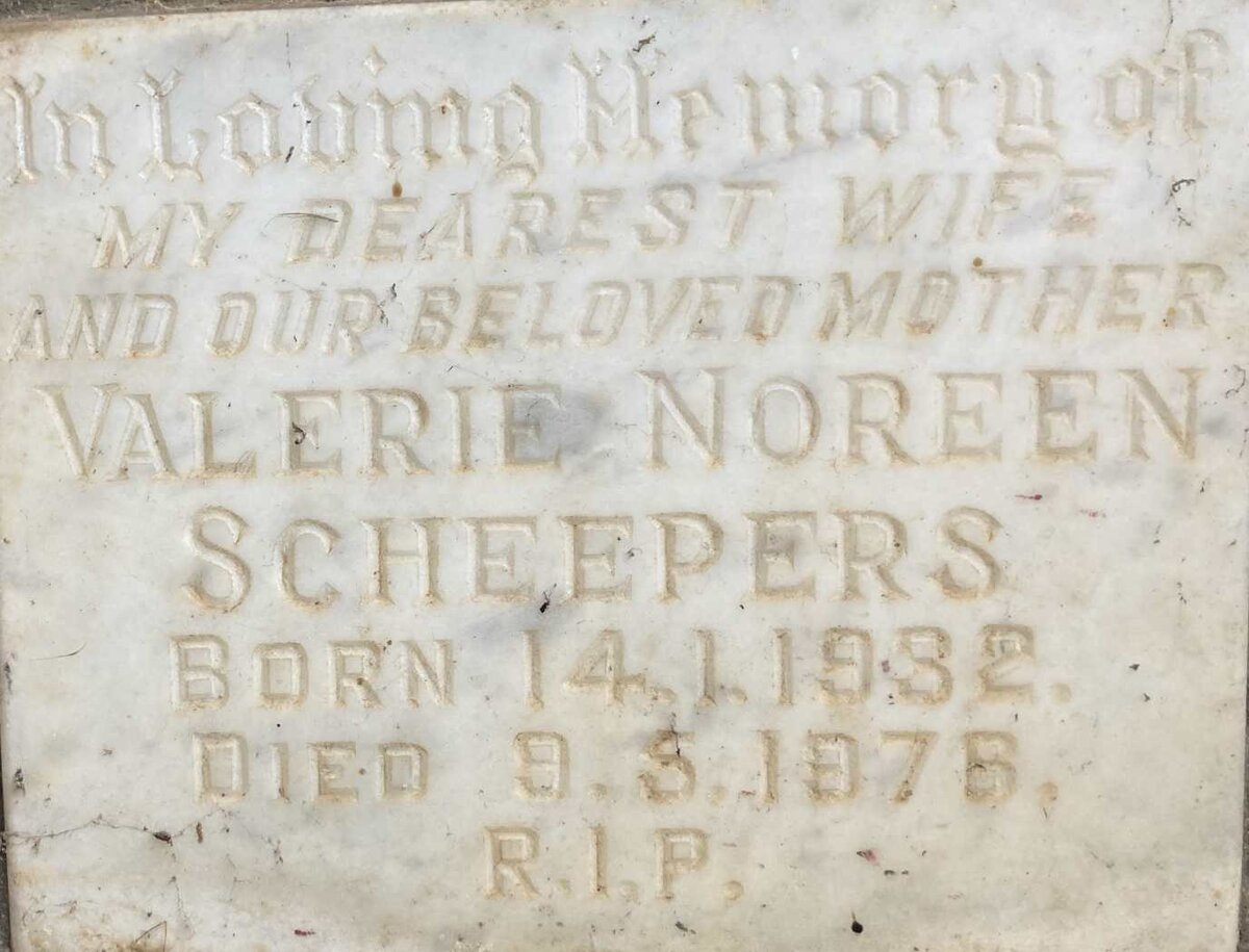 SCHEEPERS Valerie Noreen 1932-197?