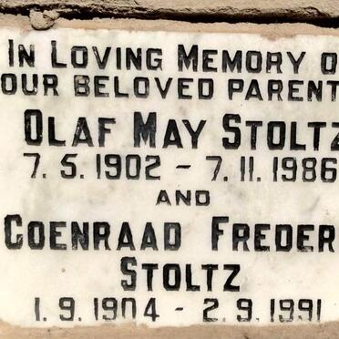 STOLTZ Coenraad Frederik 1904-1991 & Olaf May 1902-1986
