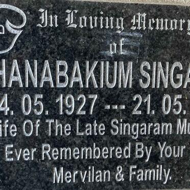 SINGARAM Dhanabakium 1927-2005