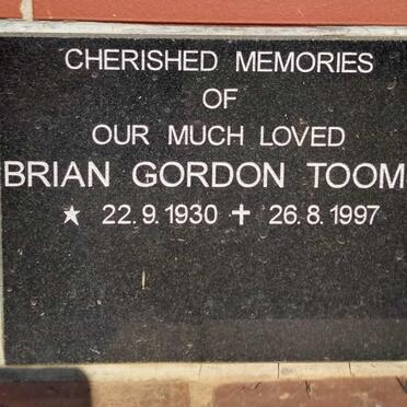 TOOMS Brian Gordon 1930-1997