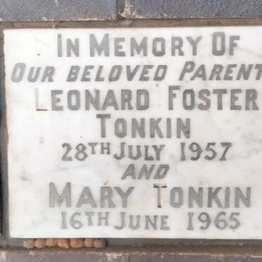 TONKIN Leonard Foster -1957 & Mary -1965